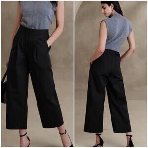 Banana Republic The Barrel Leg Chino Pant Black 8 754558